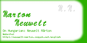 marton neuwelt business card